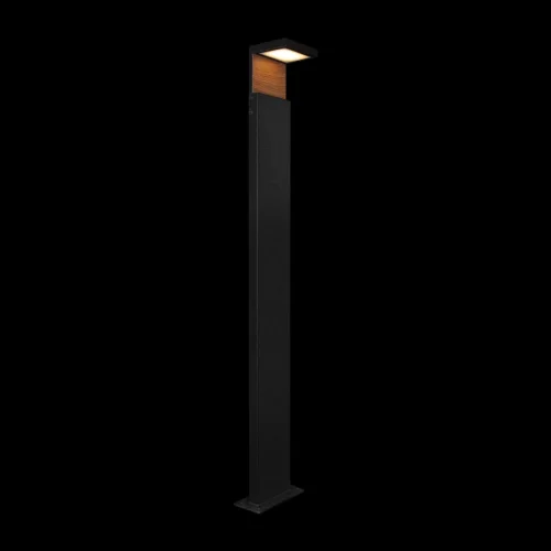 Парковый светильник LED Oak 100001/1000 LOFT IT уличный IP54 чёрный 1 лампа, плафон чёрный в стиле современный хай-тек LED фото 4