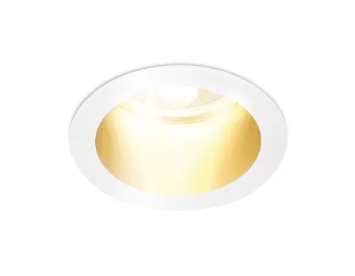 Светильник точечный TN211 Ambrella light белый на 1 лампу, основание золотое в стиле современный 