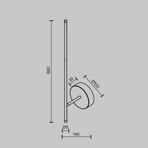 Бра LED Elegant C085WL-L12BS2.7K Maytoni латунь на 1 лампу, основание латунь в стиле современный хай-тек отражённый свет фото 9