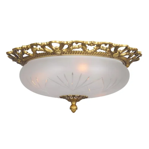 Люстра потолочная Venezia E 1.13.46 AG Arti Lampadari белая на 4 лампы, основание бронзовое золотое в стиле классический 