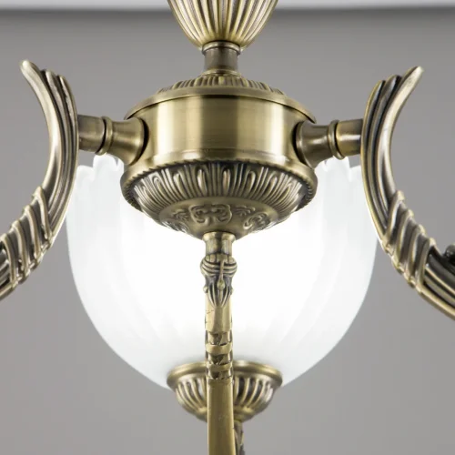 Люстра подвесная Севилья CL414133 Citilux белая на 3 лампы, основание бронзовое в стиле классический  фото 7