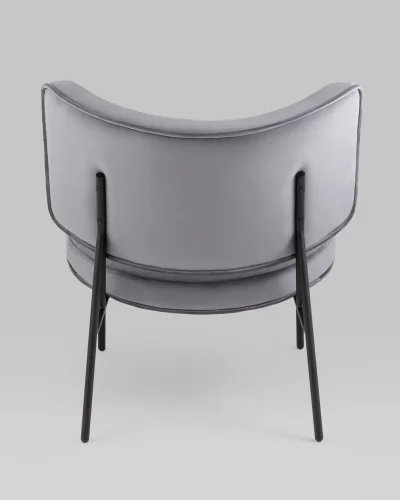 Кресло District Lounge велюр серый УТ000039114 Stool Group, /, ножки//, размеры - *750***680*800мм фото 3