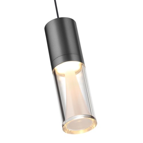 Светильник подвесной LED Defance 7143/4L Odeon Light прозрачный на 1 лампу, основание серое чёрное в стиле современный классический фото 5