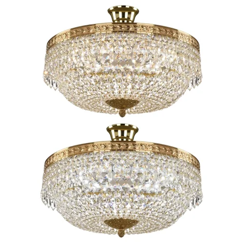 Люстра потолочная LED с пультом хрустальная 19011/45IV/LED-DIM G Bohemia Ivele Crystal прозрачная на 1 лампа, основание золотое в стиле классический с пультом sp фото 3