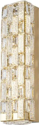 Бра LED Gabbana 4014/03/01WL Stilfort прозрачный на 1 лампу, основание золотое в стиле современный с пультом Бра LED Gabbana 4014/03/01WL Stilfort прозрачный на 1 лампу, основание золотое в стиле современный с пультом