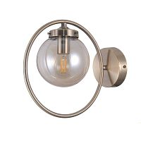 Бра Serrano OML-94511-01 Omnilux прозрачный 1 лампа, основание бронзовое в стиле современный 