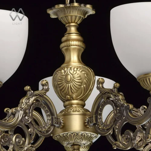 Люстра подвесная Ариадна 450016805 MW-Light белая на 5 ламп, основание античное бронза в стиле классический  фото 2