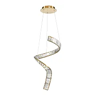 Светильник подвесной LED Krone P097PL-L48BS3K Maytoni прозрачный на 1 лампу, основание латунь в стиле современный 