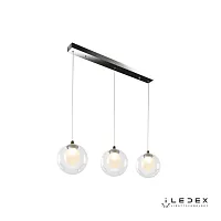 Светильник подвесной LED Epical C4492-3L CR iLedex прозрачный 1 лампа, основание хром в стиле модерн хай-тек шар