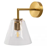 Бра Stiven MR1030-1W MyFar прозрачный 1 лампа, основание латунь в стиле современный лофт 