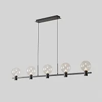Светильник подвесной ЛЕД DUET SP35W LED BLACK Crystal Lux прозрачный на 1 лампу, основание чёрное в стиле минимализм линейный Светильник подвесной ЛЕД DUET SP35W LED BLACK Crystal Lux прозрачный на 1 лампу, основание чёрное в стиле минимализм линейный