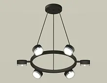 Светильник подвесной XB9193151 Ambrella light чёрный 6 ламп, основание чёрное в стиле хай-тек модерн 