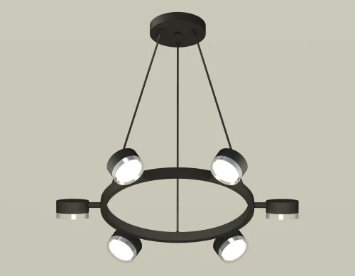 Светильник подвесной XB9193151 Ambrella light чёрный 6 ламп, основание чёрное в стиле хай-тек современный 