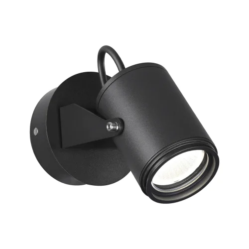 Настенный светильник LED Stima 6647/10WL Odeon Light уличный IP67 чёрный 1 лампа, плафон чёрный в стиле хай-тек LED фото 5