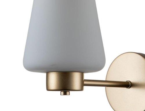 Бра Tulip V000003 Indigo белый на 1 лампа, основание золотое в стиле модерн  фото 2