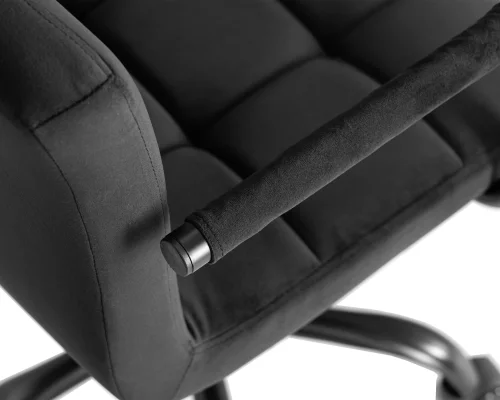 Офисное кресло набор 2 шт. SET-2 9400_BlackBase-LM TERRY BLACK, цвет сиденья черный велюр (MJ9-101), цвет основания черный Dobrin, /велюр, ножки/металл/чёрный, размеры - 810*950***580*580 фото 9