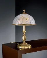 Настольная лампа P 6202 M Reccagni Angelo белая 1 лампа, основание античное бронза латунь металл в стиле классический 