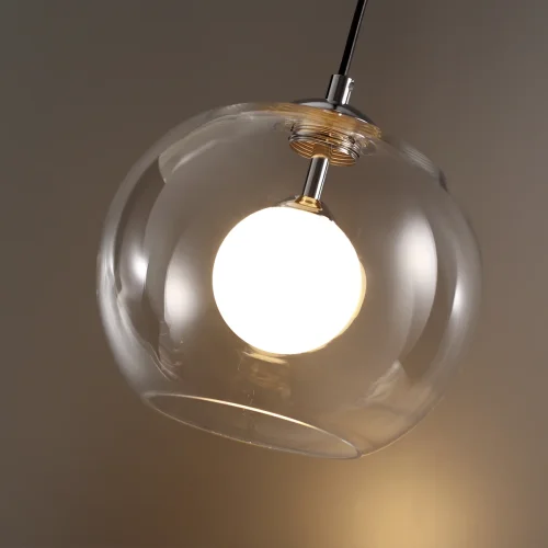 Светильник подвесной Lostar 4955/1 Odeon Light прозрачный 1 лампа, основание хром в стиле современный шар фото 5