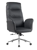 Кресло руководителя TopChairs Solid NC, черный УТ000041633 Stool Group, чёрный/экокожа, ножки/металл/хром, размеры - 1200*1290****мм