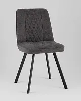 Стул Grein, темно-серый, сиденье УТ000040526 Stool Group, тёмно-серый/рогожка, ножки/металл/чёрный, размеры - *855****