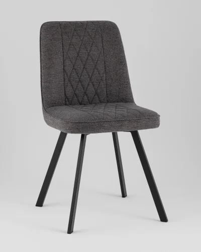 Стул Grein, темно-серый, сиденье УТ000040526 Stool Group, тёмно-серый/рогожка, ножки/металл/чёрный, размеры - *855****