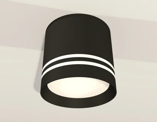 Светильник накладной XS8111007 Ambrella light чёрный 1 лампа, основание белое в стиле хай-тек круглый фото 2