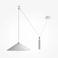 Светильник подвесной Peso P080PL-01W Maytoni белый на 1 лампу, основание белое в стиле лофт скандинавский современный 