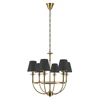Люстра подвесная Lattice 10435 LOFT IT чёрная на 6 ламп, основание бронзовое в стиле современный замковый 