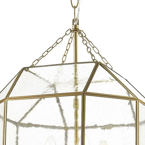 Люстра подвесная Quadratum 1948-4P Favourite золотая на 4 лампы, основание золотое в стиле кантри  фото 2