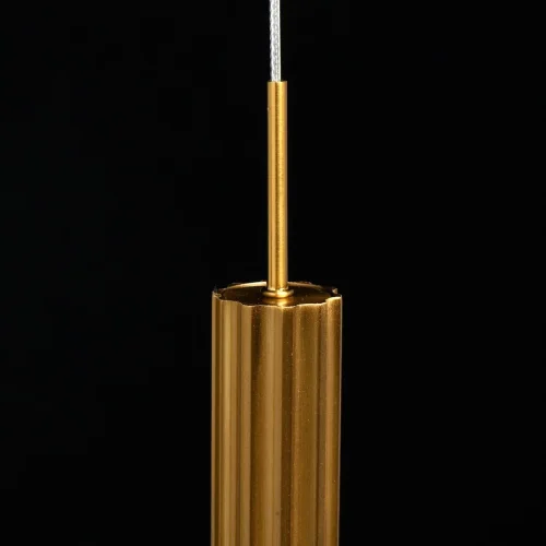 Светильник подвесной LED Ракурс 631017005 DeMarkt белый бронзовый 5 ламп, основание бронзовое в стиле хай-тек трубочки фото 7