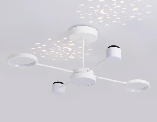 Люстра потолочная LED с пультом FL51631 Ambrella light белая на 1 лампа, основание белое в стиле хай-тек современный с пультом фото 9