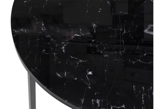 Комплект столиков Плумерия черный мрамор / черный 553550 Woodville столешница мрамор черный из стекло фото 4