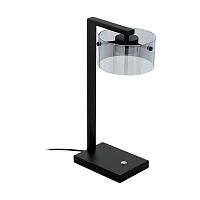 Настольная лампа LED Copillos 39877 Eglo серая чёрная 1 лампа, основание чёрное металл в стиле современный 