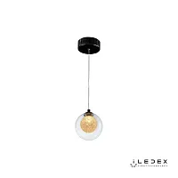 Светильник подвесной LED Oblivion C4457-1R CR iLedex прозрачный 1 лампа, основание хром в стиле современный хай-тек шар