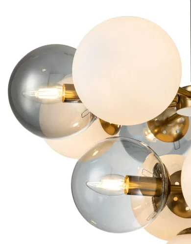 Люстра подвесная Duetto V000111 Indigo разноцветная на 13 ламп, основание бронзовое в стиле современный  фото 2