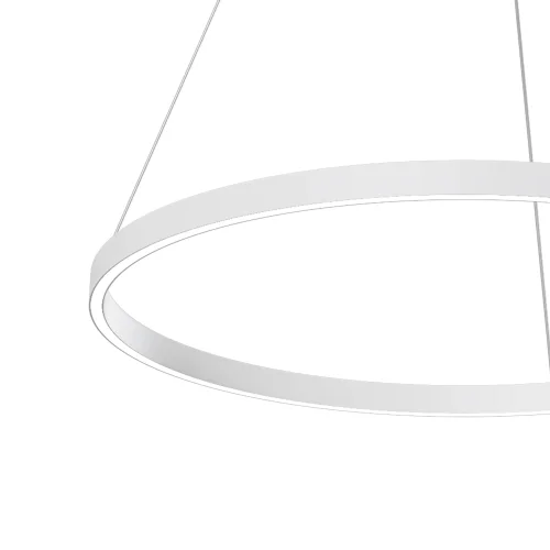 Светильник подвесной LED Rim MOD058PL-L42WK Maytoni белый 1 лампа, основание белое в стиле современный хай-тек минимализм кольца фото 2