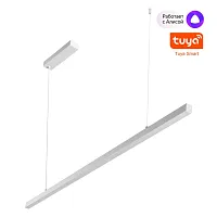 Светильник подвесной LED Sotto 359441 Novotech белый на 1 лампу, основание белое в стиле хай-тек современный линейный