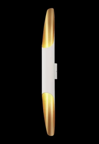 Бра SONATA AP2 WH Crystal Lux белый на 2 лампы, основание золотое белое в стиле современный фото 2 Бра SONATA AP2 WH Crystal Lux белый на 2 лампы, основание золотое белое в стиле современный фото 2