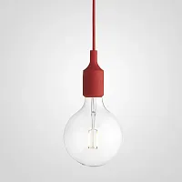 Светильник подвесной Muuto E27 Red 186764-22 ImperiumLoft без плафона 1 лампа, основание красное в стиле скандинавский 