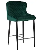 Стул полубарный 8297S-LML-CHRISTIAN 65, цвет сиденья зелёный велюр (V108-64), цвет основания черный Dobrin, зелёный/велюр, ножки/металл/чёрный, размеры - ****510*540