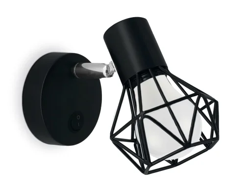 Бра с выключателем TR8620 Ambrella light чёрный на 1 лампа, основание чёрное в стиле лофт  фото 2