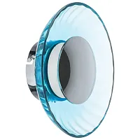 Бра LED Celesta 809015 Lightstar голубой 1 лампа, основание хром в стиле арт-деко 