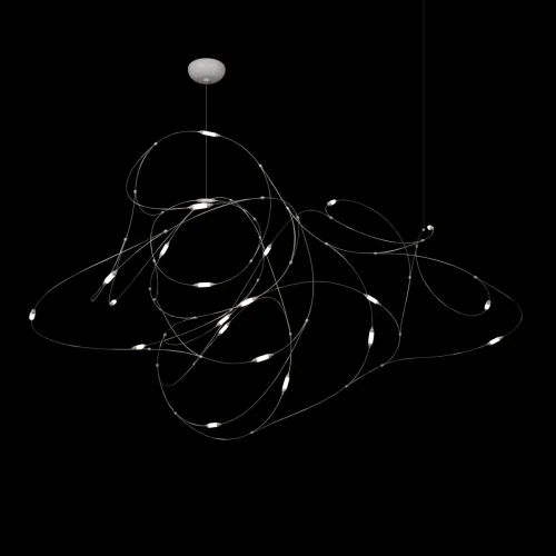 Светильник подвесной LED Flock of Light 10309/21 CR LOFT IT белый на 1 лампу, основание белое в стиле современный минимализм фото 5