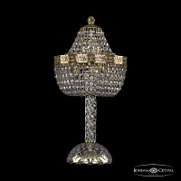 Настольная лампа 19051L4/H/20IV G Bohemia Ivele Crystal прозрачная 3 лампы, основание золотое металл в стиле классика sp