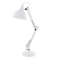 Настольная лампа BORGILLIO 94699 Eglo белая 1 лампа, основание белое металл в стиле лофт 
