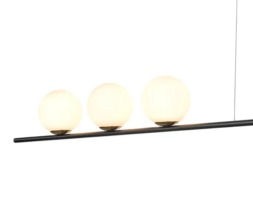 Светильник подвесной Corda VL5534P04 Vele Luce белый на 3 лампы, основание чёрное в стиле современный фото 3