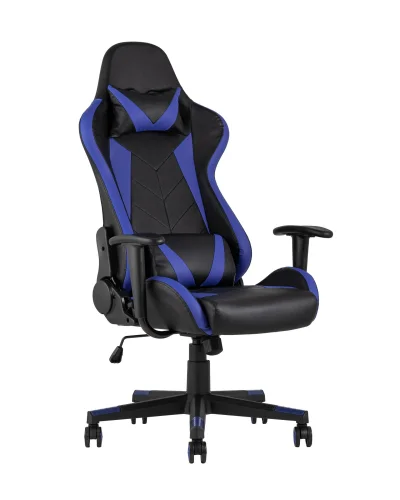 Кресло спортивное TopChairs Gallardo, синее УТ000004572 Stool Group, синий/экокожа, ножки/металл/чёрный, размеры - ****660*640 фото 2