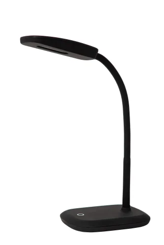 Настольная лампа офисная LED Tessa 18675/04/30 Lucide чёрная 1 лампа, основание чёрное металл в стиле современный  фото 2
