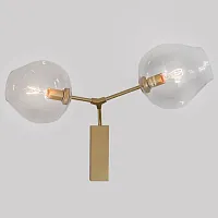 Бра Сrumpled Glas Wall Lamp Золотой 179609-22 ImperiumLoft прозрачный 2 лампы, основание золотое в стиле лофт американский современный 