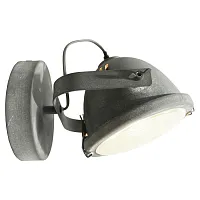 Бра лофт Brentwood LSP-9880w Lussole прозрачный 1 лампа, основание серое в стиле лофт 